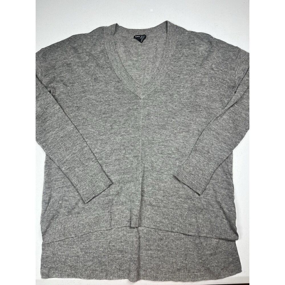 Club Monaco Alpaca Blend V-Neck Casual High Low Long Sleeve Sweater Size M